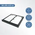Экран для поддона Ulitka, 90x90x9,5 см, черный