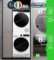 DeLonghi комплект для установки в колонну Стиральная машина DWM 825 V ALICIA + Сушильная машина с тепловым насосом DTD 8105 H FABIO + Соединительный кит