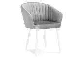 Кресло Woodville Корсо светло-серое / белое 9688261903