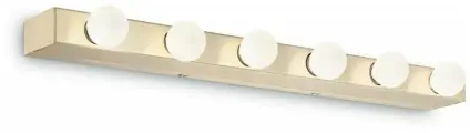 Светильник настенный ideal lux Prive AP6 макс.6x40Вт IP20 Е14 230В Латунь Металл Без ламп 179681.