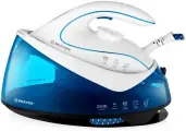 Парогенератор, паровая станция BRAYER BR4150, 2400 Вт, 900 мл, 80 г/мин, керамическая подошва, самоочистка, белый/синий