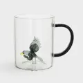 Кружка, 500 мл, стекло Б, черная ручка, Орел