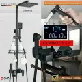 Душевая система с термостатом черная и с цифровым дисплеем HOLFSBERG A30 TERMO DG BL2