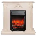 Электрокамин RealFlame Виола WT 612 айвори МДФ с очагом Fobos, звук потрескивания дров, обогрев, имитация пламени
