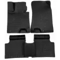 ЕВА коврики для Kia K5 (2020-2022) / Киа К5, 3Д лапка - без разреза / Черные соты / Черный кант / Комплект 5 шт.
