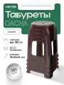Комплект пластиковых табуретов / стульев DACHA коричневый, 4шт.