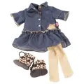 Набор одежды Gotz джинсовое платье, колготки и сапожки, 45-50 см, 3403261