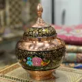Сахарница Персидский базар Ташир Иран, ручная работа, медь, диаметр 11см