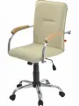 Кресло компьютерное, кресло офисное, стул компьютерный Фабрикант Самба G экокожа, кремовый