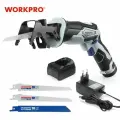 Пила сабельная аккумуляторная WorkPro 12V, беспроводная электропила ручная