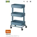 Тележка IKEA RÅSKOG ОРИГИНАЛ на колесиках ,35x45x78см , синий , сталь