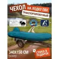 Тент транспортировочный для лодки ПВХ с мотором 340х150см, синий