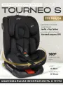 Детское автокресло Indigo Tourneo S Isofix, группа 0/1/2/3 (до 36 кг), до 12 лет, черный твил
