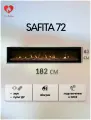 Электрокамин SAFITA 72 (супер-Led пламя, multi-color подсветка пламени и дров, пульт, звук, обогрев) Diamond, Saphir