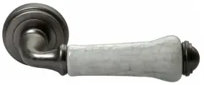 Ручка дверная Morelli MH-41-CLASSIC OMS/GR старое античное серебро/серый, ручки для межкомнатных дверей на круглой розетке комплект, фурнитура