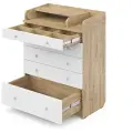 Комод пеленальный Maks, дуб канзас-белые фасады