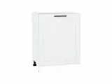 Шкаф нижний с 1-ой дверцей Глетчер, цвет фасада Айленд Силк, цвет каркаса Белый, 816*600*478 мм