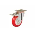 Колесо с поворотной платформой и тормозом D 100 мм до 110 кг EMES EM01ZKP100X30FSS