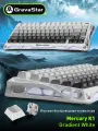 Клавиатура Gravastar Mercury K1 Gradient White, 3 вида подключения: Bluetooth, 2,4 ГГц, проводное USB, игровая