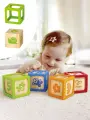 Детские деревянные Hape Кубики в силиконовых чехлах, 4 шт. E0132_HP
