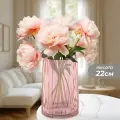 Ваза настольная 2,5 л Elan Gallery, 15х15х22 см, розовая, стекло