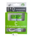 Аккумуляторные батарейки тип С 1,5 V 5000 mWh с USB type-C зарядным кабелем, 2 штуки.
