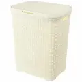 Корзина для белья EL Casa Ротанг (модель 1860/26) слоновая кость, с крышкой, 60 л
