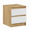 Тумба прикроватная Клик Мебель «Мадера 2», 400×420×554 мм, цвет дуб крафт золотой/белый
