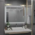 Зеркало Квартал 100*120 с холодной LED-подсветкой и антизапотеванием горизонтальное