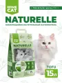 HOMECAT NATURELLE Зеленый чай 15 л комкующийся растительный наполнитель для кошачьих туалетов с ароматом зеленого чая
