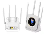 JR HUD+ CPE / WiFi premium - 4G LTE 3G WiFi-роутер с антенным разъемом SMA и дисплеем / аккумулятор, беспроводной, модем / белый