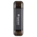 Портативный SSD Transcend 512Gb, USB 10Gbps, Type-C/Type-A, Черный