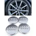 Заглушки диска Ауди/Колпачки для диска AUDI , 77/67 мм (комплект 4 шт) 4L0 601 170 серый/хром