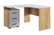Стол компьютерный «Лайт-2» 1200 угловой, дуб крафт золотой/белый (1200х1200х750)