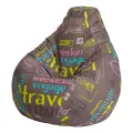 Кресло-мешок Пуффбери «Груша», размер XXXL средний, Жаккард Тревел