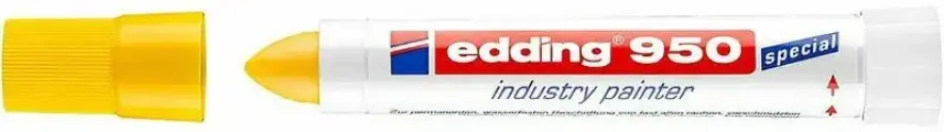 Маркер для промышленной графики Edding 950/005, 10мм, желтый (комплект 3 штуки)