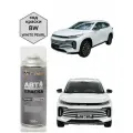 Краска EXEED TXL, код BW, WHITE PEARL, трехслойная, автомобильная эмаль FixPaint Spray, 2 аэрозольных баллончика по 520 мл, 1-й и 2-й слой