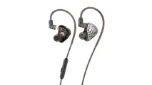 Проводные наушники Music Public Kingdom IEM220M, прозрачный чёрный + темно-серый, с микрофоном