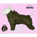 Дождевик-комбинезон для американского стаффордширского терьера суки, повышенной прочности, цвет хаки