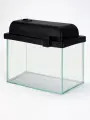 Аквариум «Прямоугольный» с крышкой, 5 литров, 25×13×15.5/18 см, чёрный