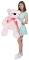 515-2016 Мягкая игрушка Тутси Медведь (кудрявый) розовый, 60 см