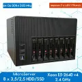 NAS хранилище-микросервер Huananzhi 8 х 3,5 HDD/Xeon E5 2640 v4 2.4 GHz/64 Гб ОЗУ, 2 x LAN 1 Гбит/с
