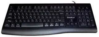 Клавиатура Bosston Wired X18, USB, 104 клавиши, лазерная гравировка, черная