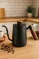 Элегантный черный кофейник 600 мл для профессионального использования