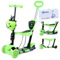 Самокат трансформер 3 в 1, разбоный, зелёный, светящиеся колёса, U038233Y