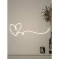 Сердце неоновая лампа, светильник