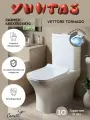 Напольный унитаз Ceruttispa VETTORE Tornado (650х350х830) торнадо, безободковый, микролифт, белый