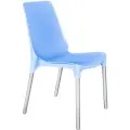 Стул Sheffilton SHT-S75, голубой, хром лак
