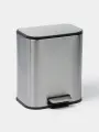 Ведро мусорное с педалью, 5л, нерж. сталь, цвет хром матовый