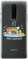 Силиконовый чехол на OnePlus 8, ВанПлюс 8 с 3D принтом Avo-Swimming прозрачный